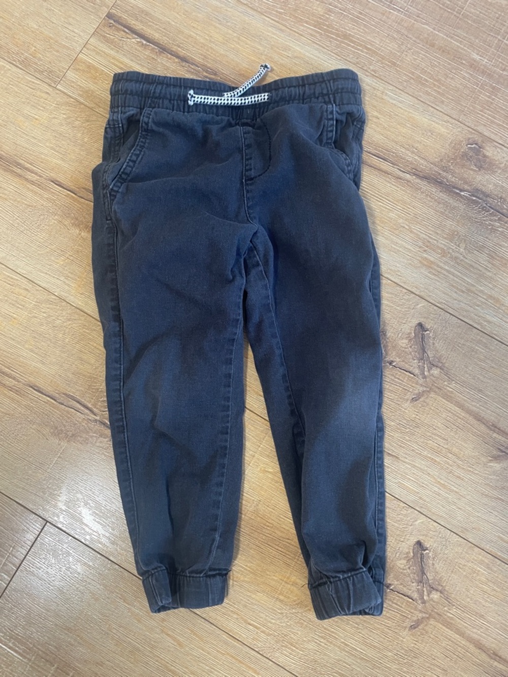 Black Kids Jogger Pants with Drawstring
